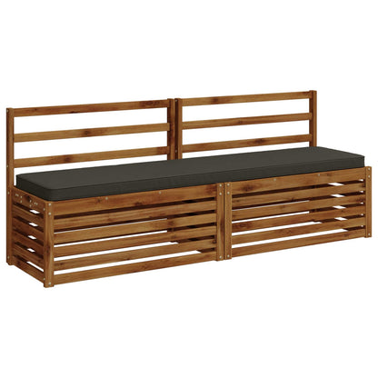 2-Piece Bench Cushions VUGHT 2 pcs 100% Polyester Anthracite