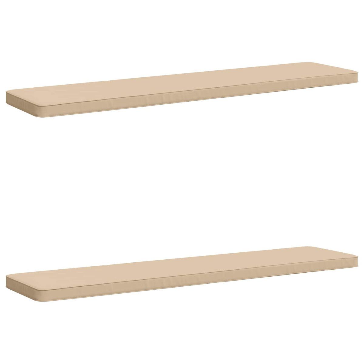2-Piece Bench Cushions VUGHT 2 pcs 100% Polyester Cream