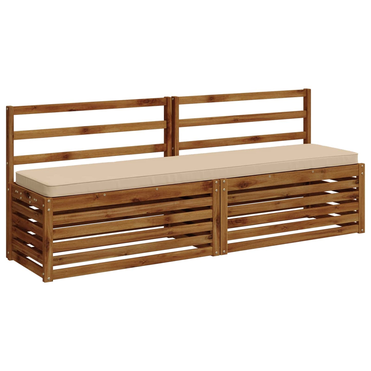 2-Piece Bench Cushions VUGHT 2 pcs 100% Polyester Cream