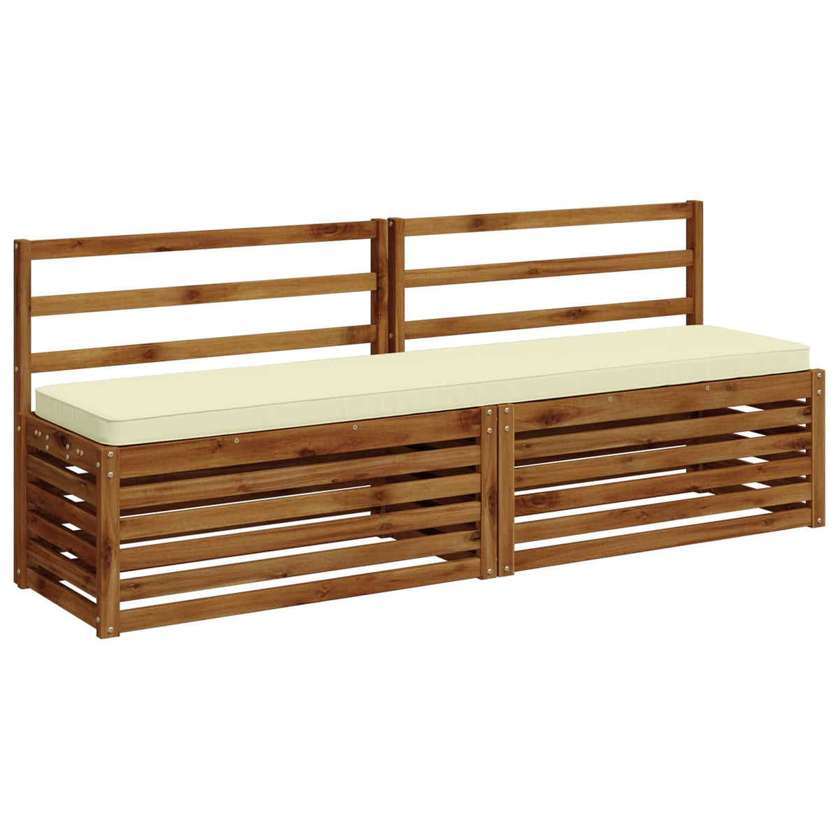 2-Piece Bench Cushions VUGHT 2 pcs 100% Polyester Cream
