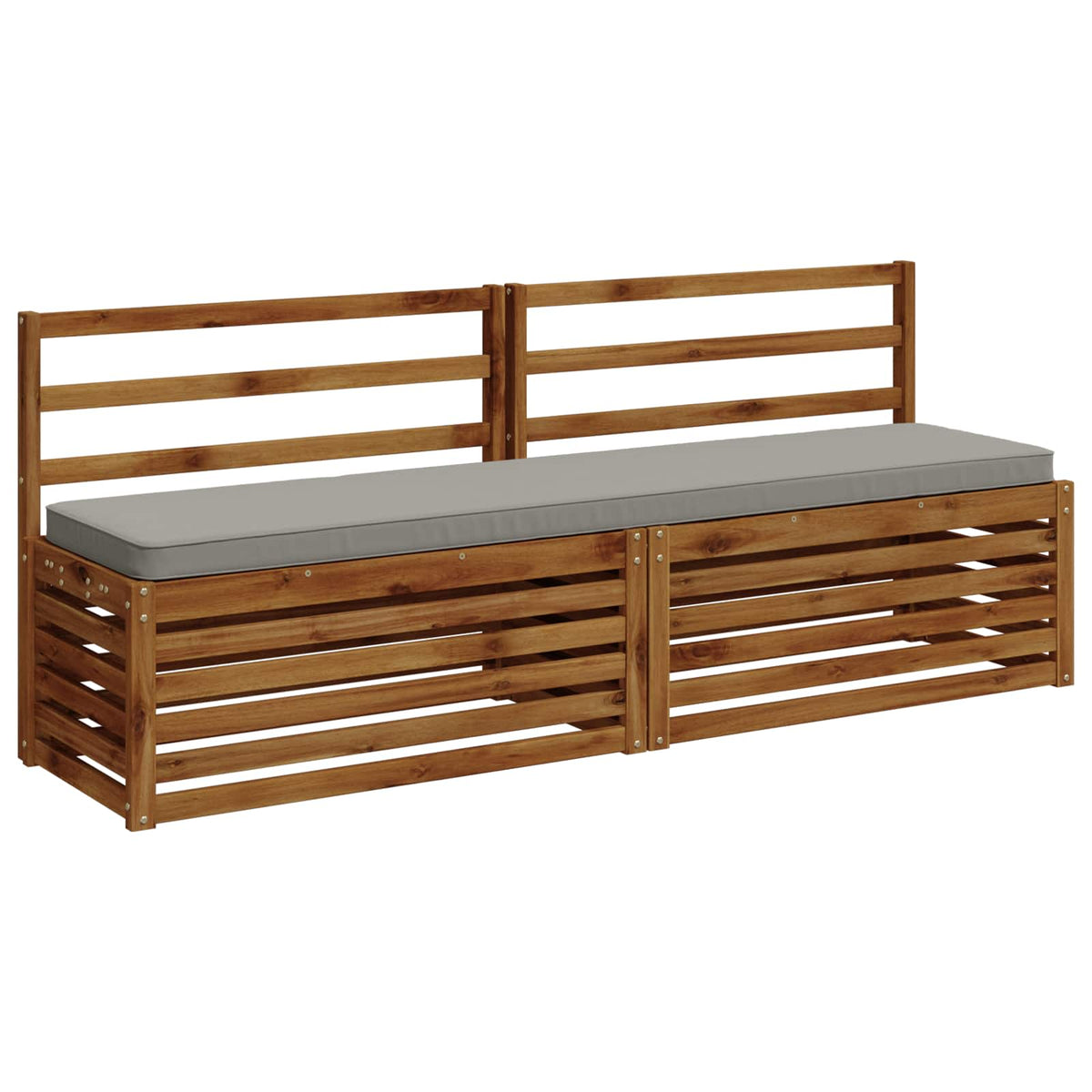 2-Piece Bench Cushions VUGHT 2 pcs 100% Polyester Grey