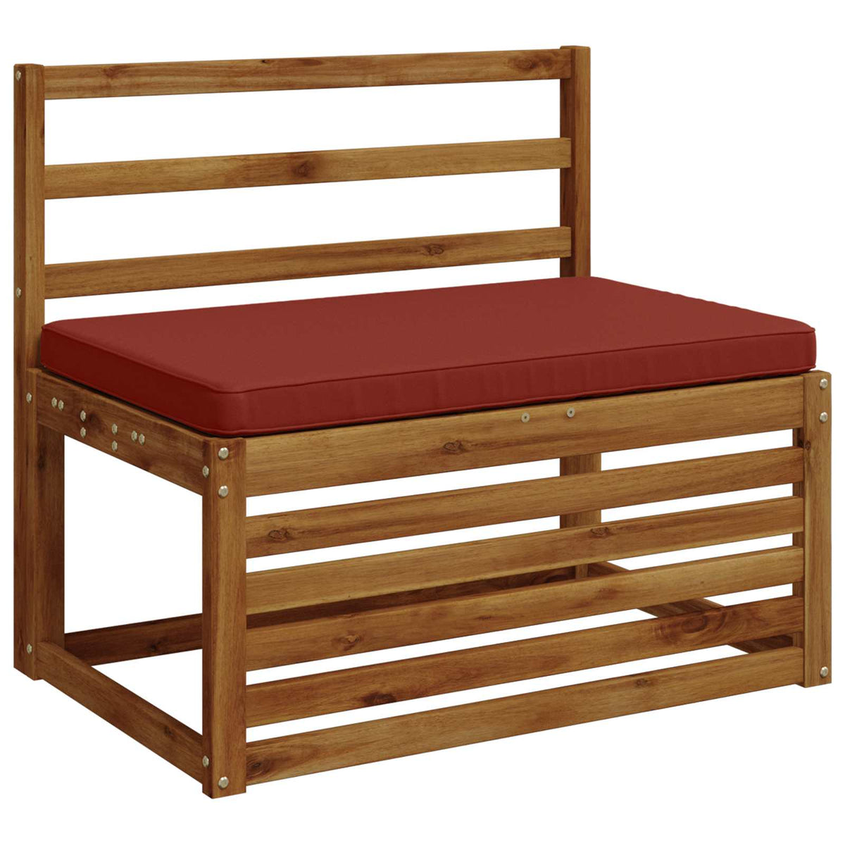 1-Piece Bench Cushion VUGHT 100% Polyester Red 60 x 50 x 5 cm