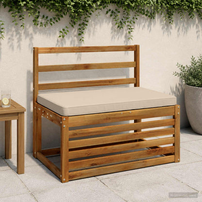 1-Piece Bench Cushion VUGHT 100% Polyester Cream 60 x 50 x 5 cm