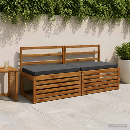 1-Piece Bench Cushion VUGHT 100% Polyester Anthracite