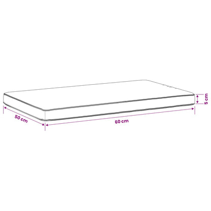 1-Piece Bench Cushion VUGHT 100% Polyester Beige 60 x 50 x 5 cm