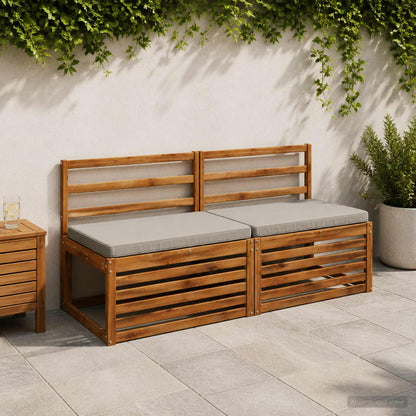 1-Piece Bench Cushion VUGHT 100% Polyester Grey 60 x 50 x 5 cm