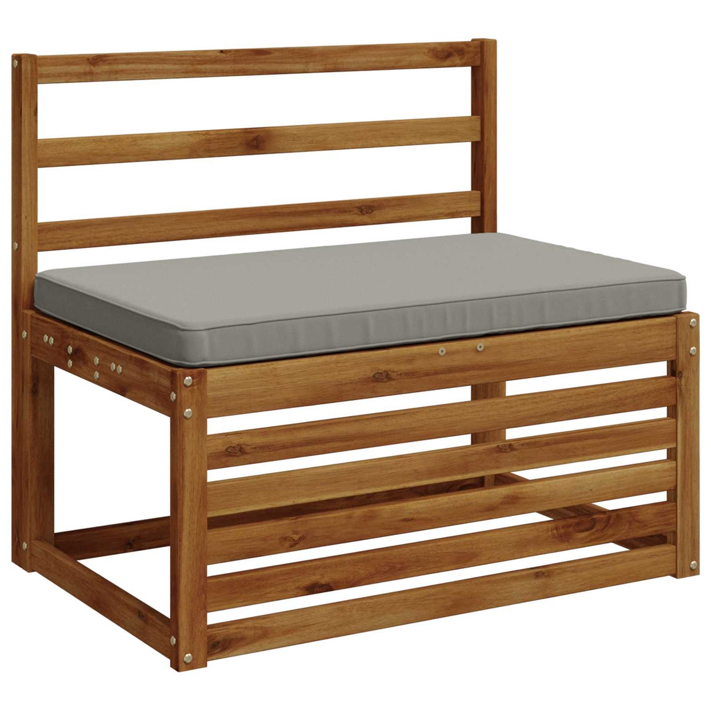 1-Piece Bench Cushion VUGHT 100% Polyester Grey 60 x 50 x 5 cm