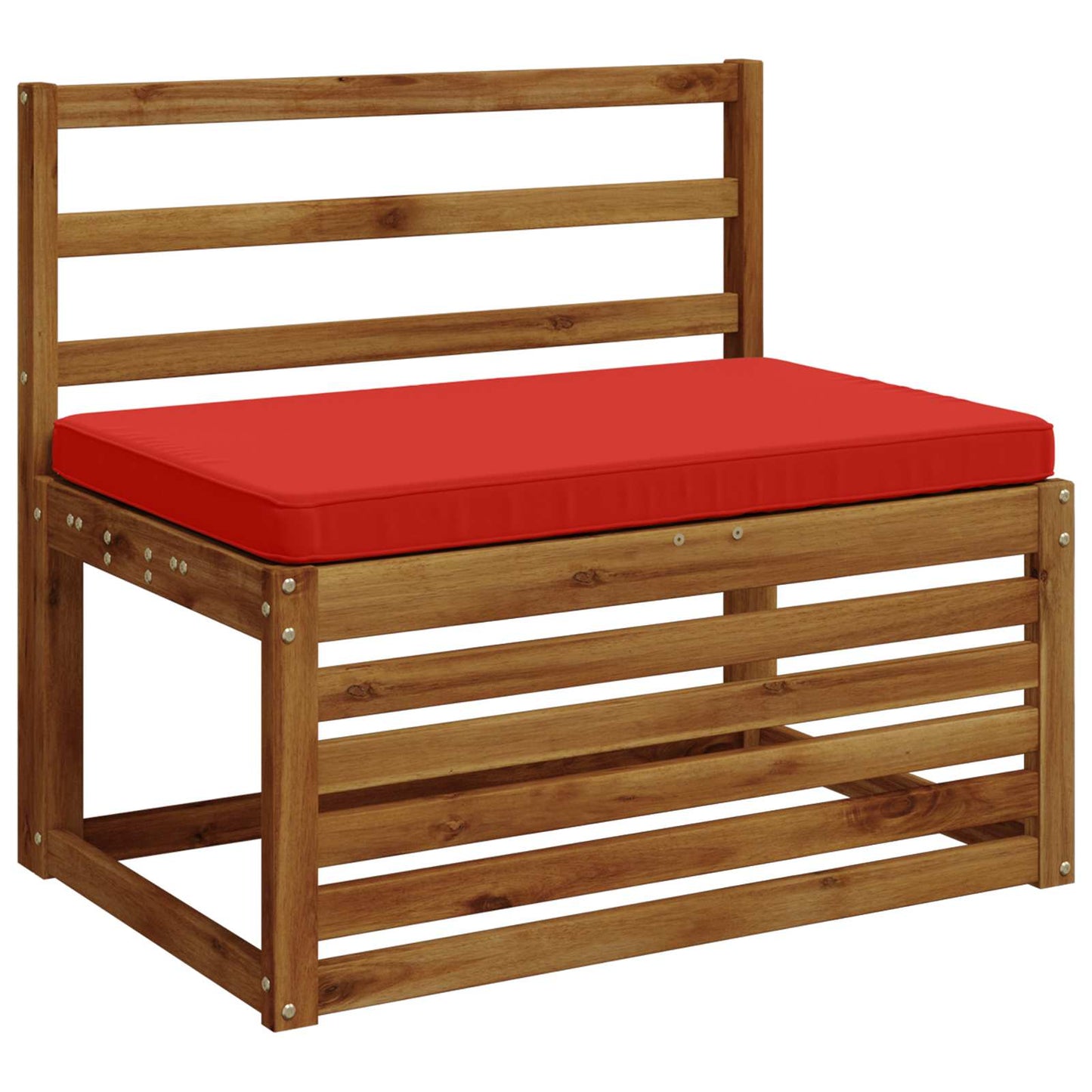 1-Piece Bench Cushion VUGHT 100% Polyester Red 60 x 50 x 5 cm