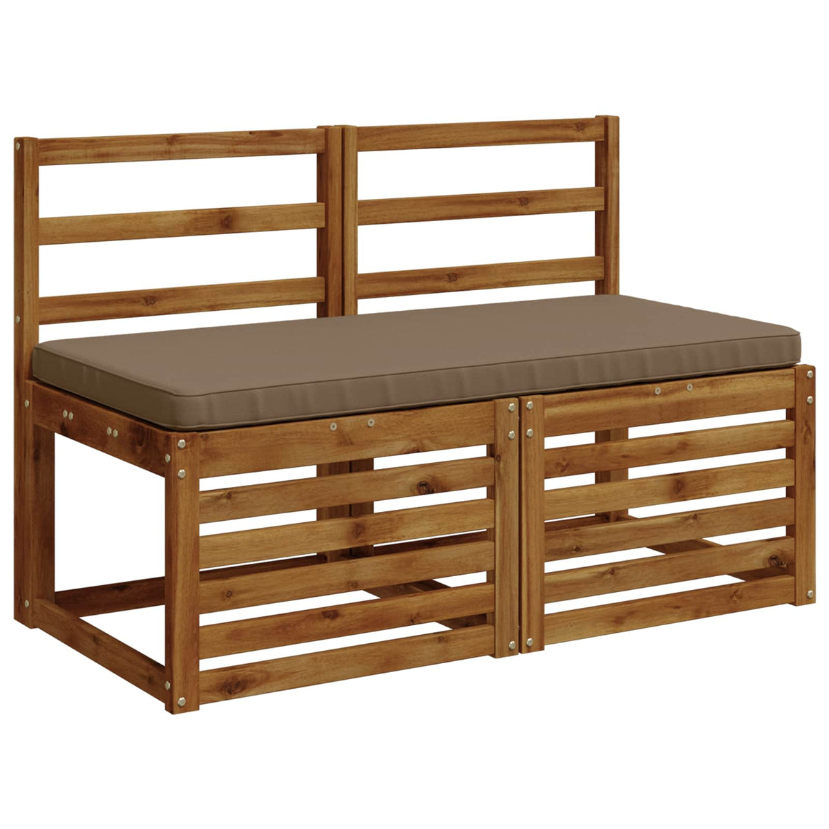 1-Piece Bench Cushion VUGHT 100% Polyester Taupe