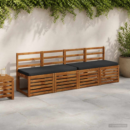 1-Piece Bench Cushion VUGHT 100% Polyester Black