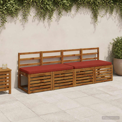 1-Piece Bench Cushion VUGHT 100% Polyester Red 100 x 50 x 5 cm