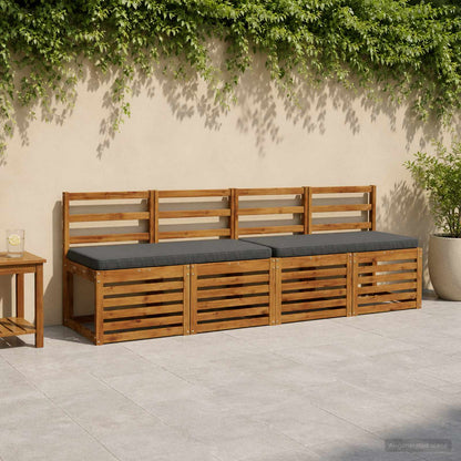 1-Piece Bench Cushion VUGHT 100% Polyester Anthracite