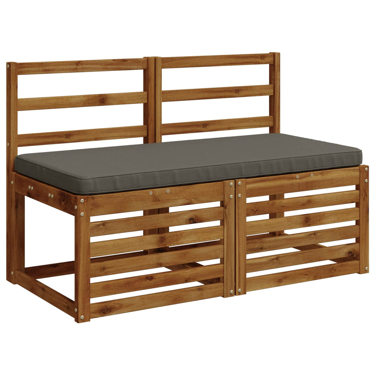 1-Piece Bench Cushion VUGHT 100% Polyester Grey 100 x 50 x 5 cm