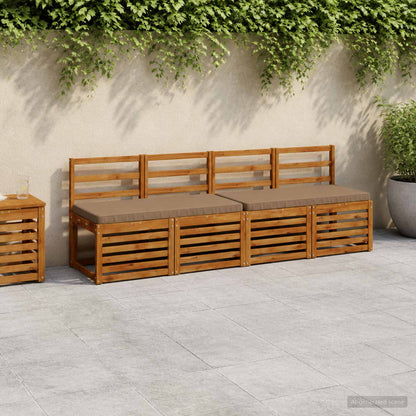 1-Piece Bench Cushion VUGHT 100% Polyester Taupe
