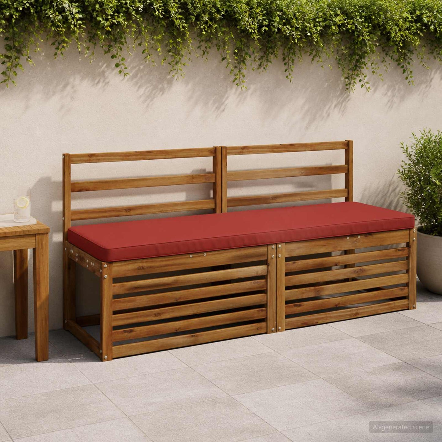 2-Piece Bench Cushions VUGHT 2 pcs 100% Polyester Red
