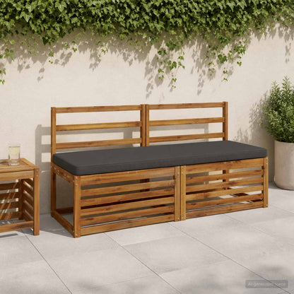 2-Piece Bench Cushions VUGHT 2 pcs 100% Polyester Anthracite