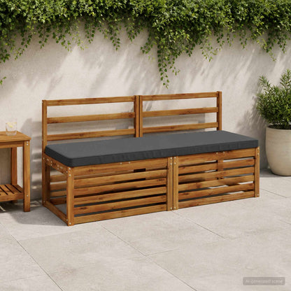 2-Piece Bench Cushions VUGHT 2 pcs 100% Polyester Anthracite