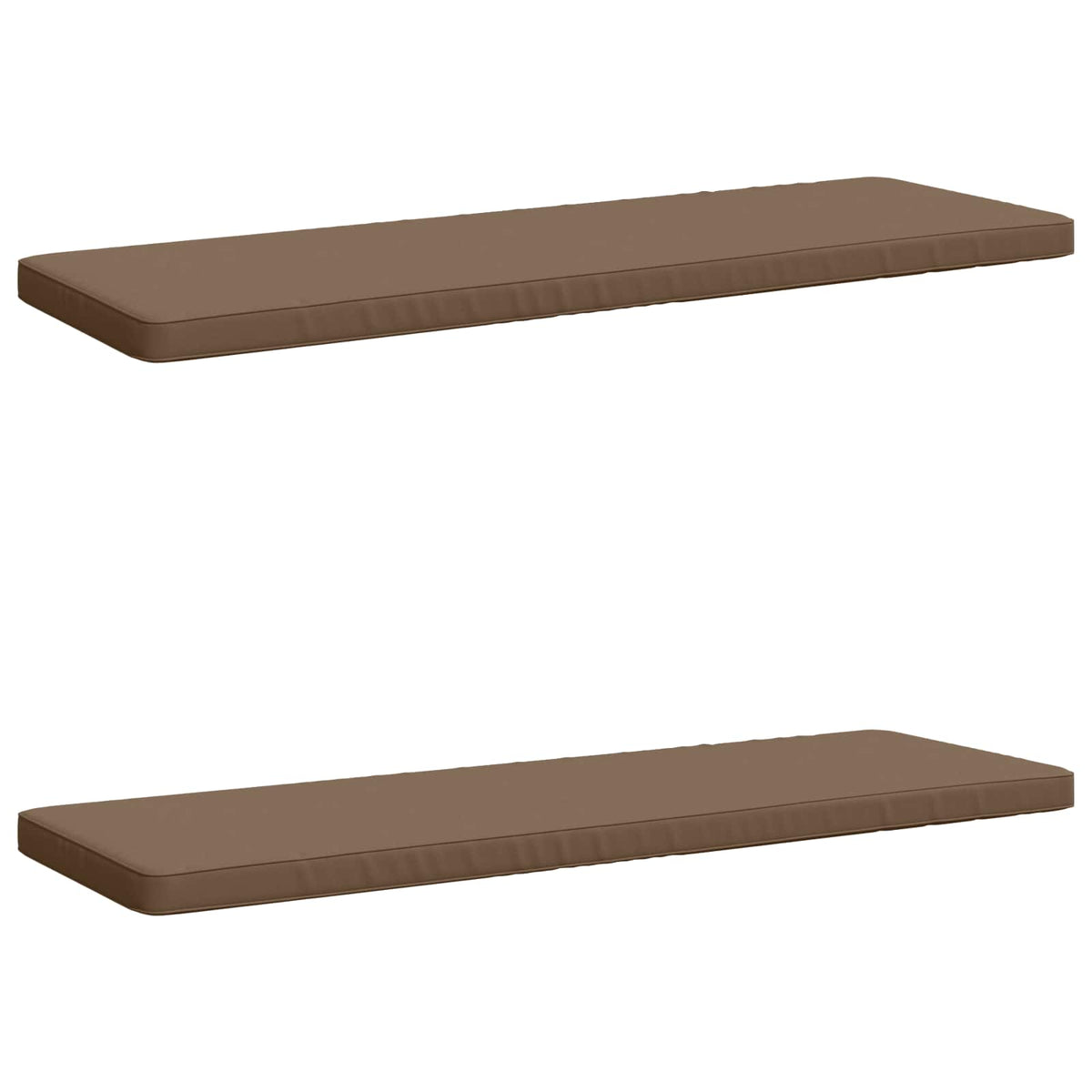 2-Piece Bench Cushions VUGHT 2 pcs 100% Polyester Taupe