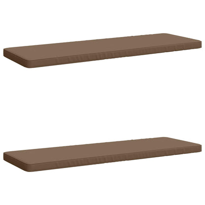 2-Piece Bench Cushions VUGHT 2 pcs 100% Polyester Taupe