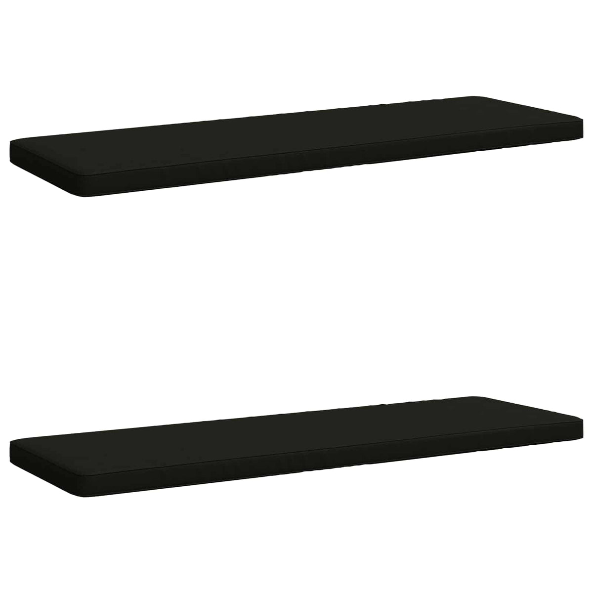 2-Piece Bench Cushions VUGHT 2 pcs 100% Polyester Black