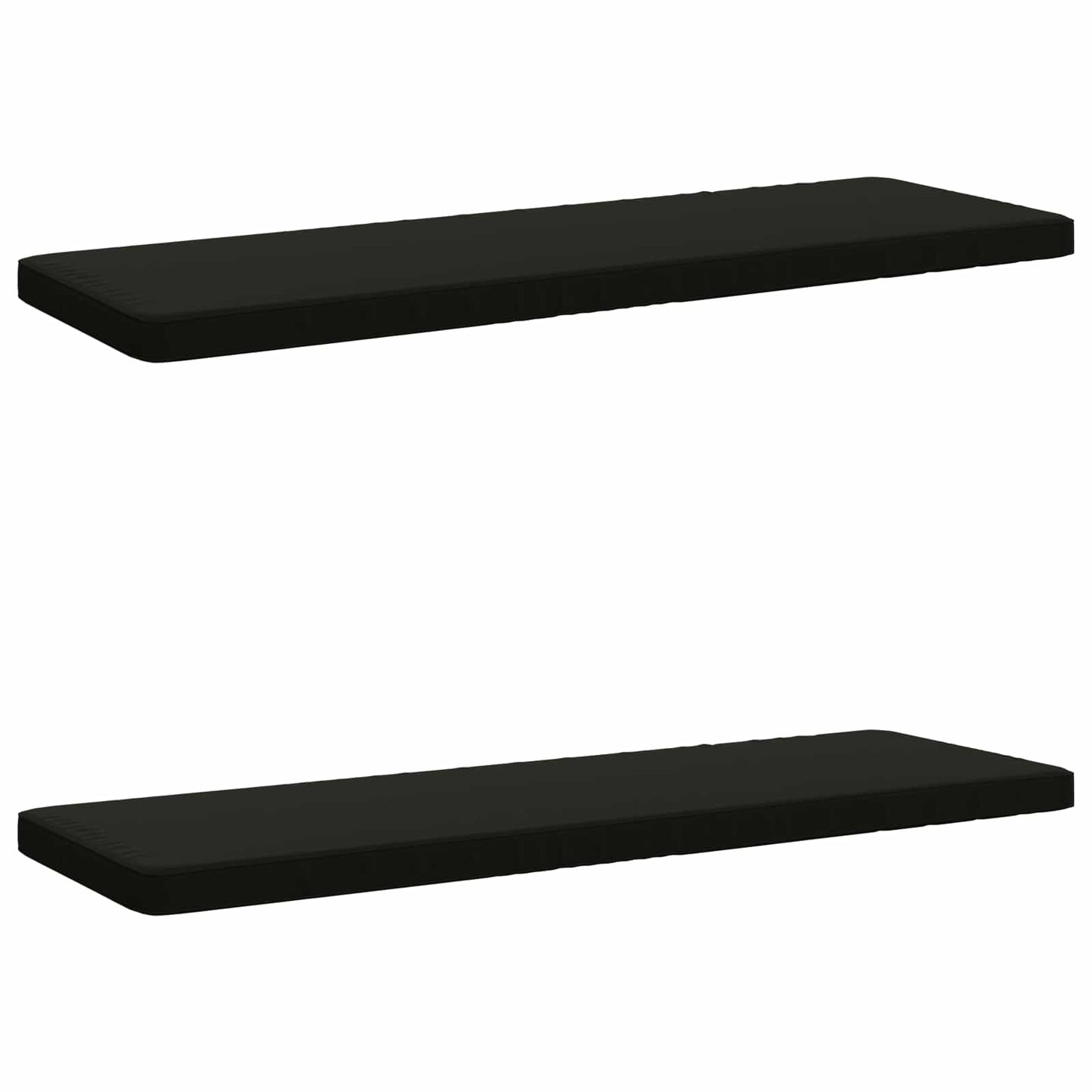 2-Piece Bench Cushions VUGHT 2 pcs 100% Polyester Black