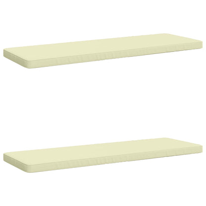 2-Piece Bench Cushions VUGHT 2 pcs 100% Polyester Cream