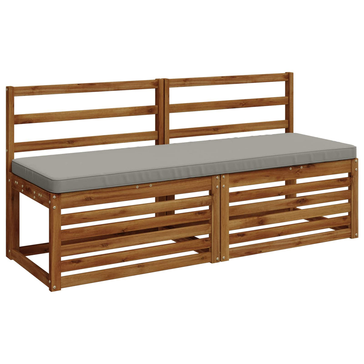 1-Piece Bench Cushion VUGHT 100% Polyester Grey 150 x 50 x 5 cm