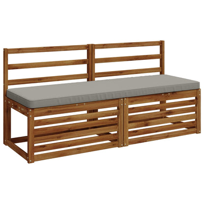 1-Piece Bench Cushion VUGHT 100% Polyester Grey 150 x 50 x 5 cm