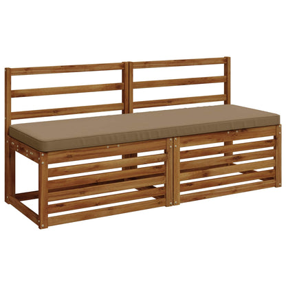 2-Piece Bench Cushions VUGHT 2 pcs 100% Polyester Taupe