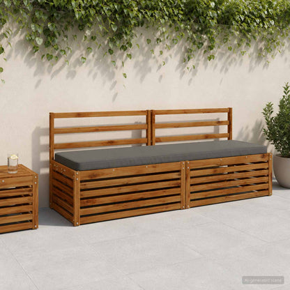 2-Piece Bench Cushions VUGHT 2 pcs 100% Polyester Grey
