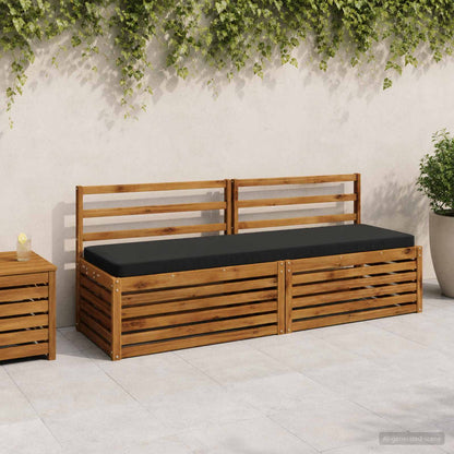 1-Piece Bench Cushion VUGHT 100% Polyester Black