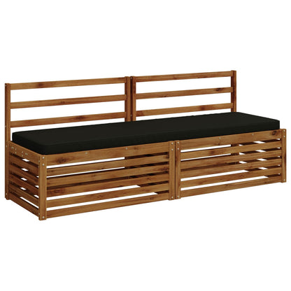 2-Piece Bench Cushions VUGHT 2 pcs 100% Polyester Black