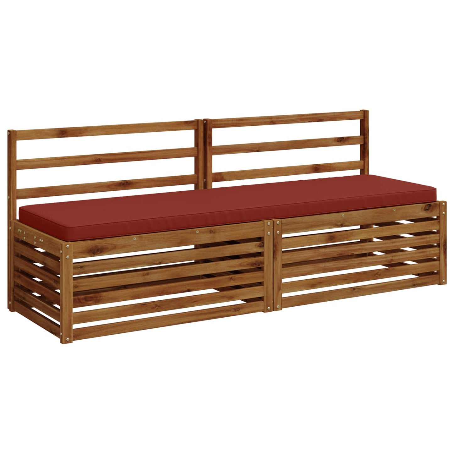 1-Piece Bench Cushion VUGHT 100% Polyester Red 200 x 50 x 5 cm