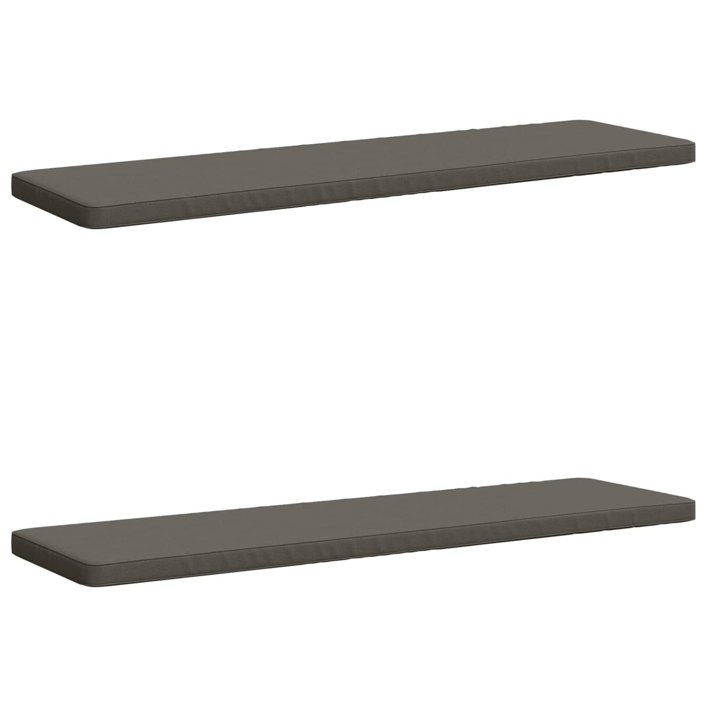 2-Piece Bench Cushions VUGHT 2 pcs 100% Polyester Grey