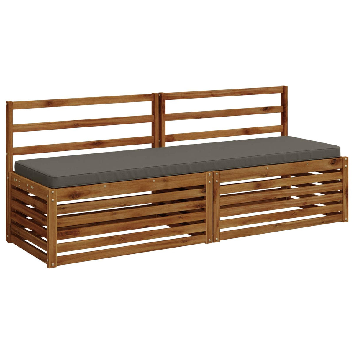 2-Piece Bench Cushions VUGHT 2 pcs 100% Polyester Grey