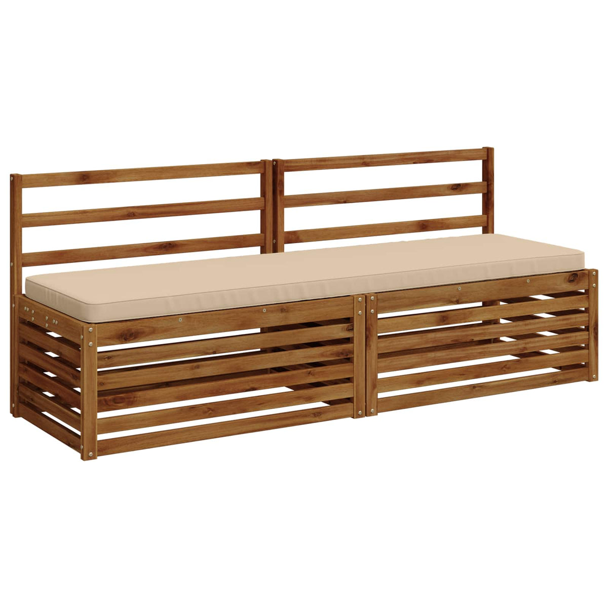 2-Piece Bench Cushions VUGHT 2 pcs 100% Polyester Cream