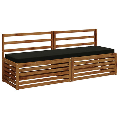 2-Piece Bench Cushions VUGHT 2 pcs 100% Polyester Black