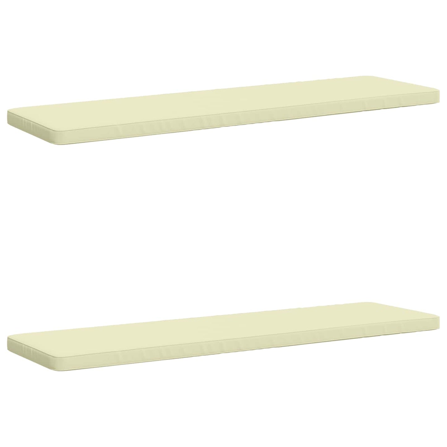 2-Piece Bench Cushions VUGHT 2 pcs 100% Polyester Cream