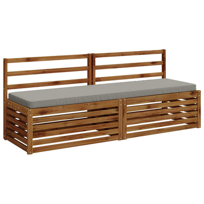 2-Piece Bench Cushions VUGHT 2 pcs 100% Polyester Grey