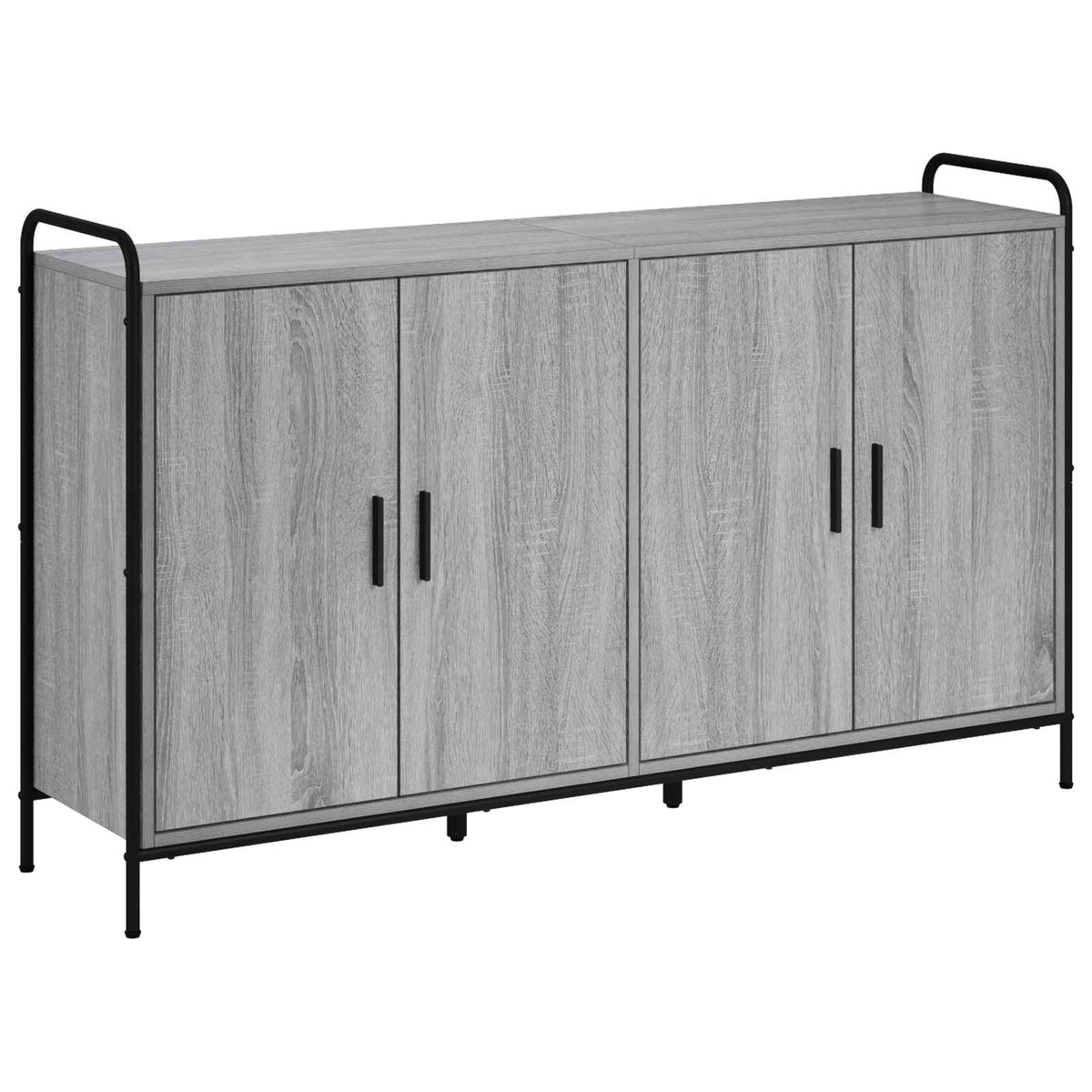 Sideboard Grey Sonoma 135 x 33 x 81 cm Engineered Wood