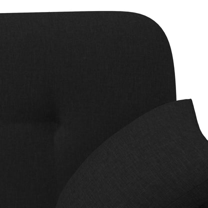 Loveseat with button tufted Black 47.24 x 25.59 x 31.10 in