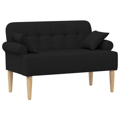 Loveseat with button tufted Black 47.24 x 25.59 x 31.10 in