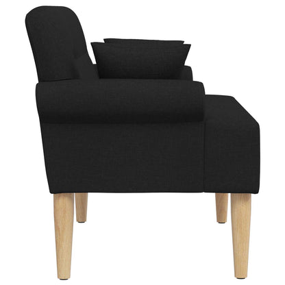 Loveseat with button tufted Black 47.24 x 25.59 x 31.10 in