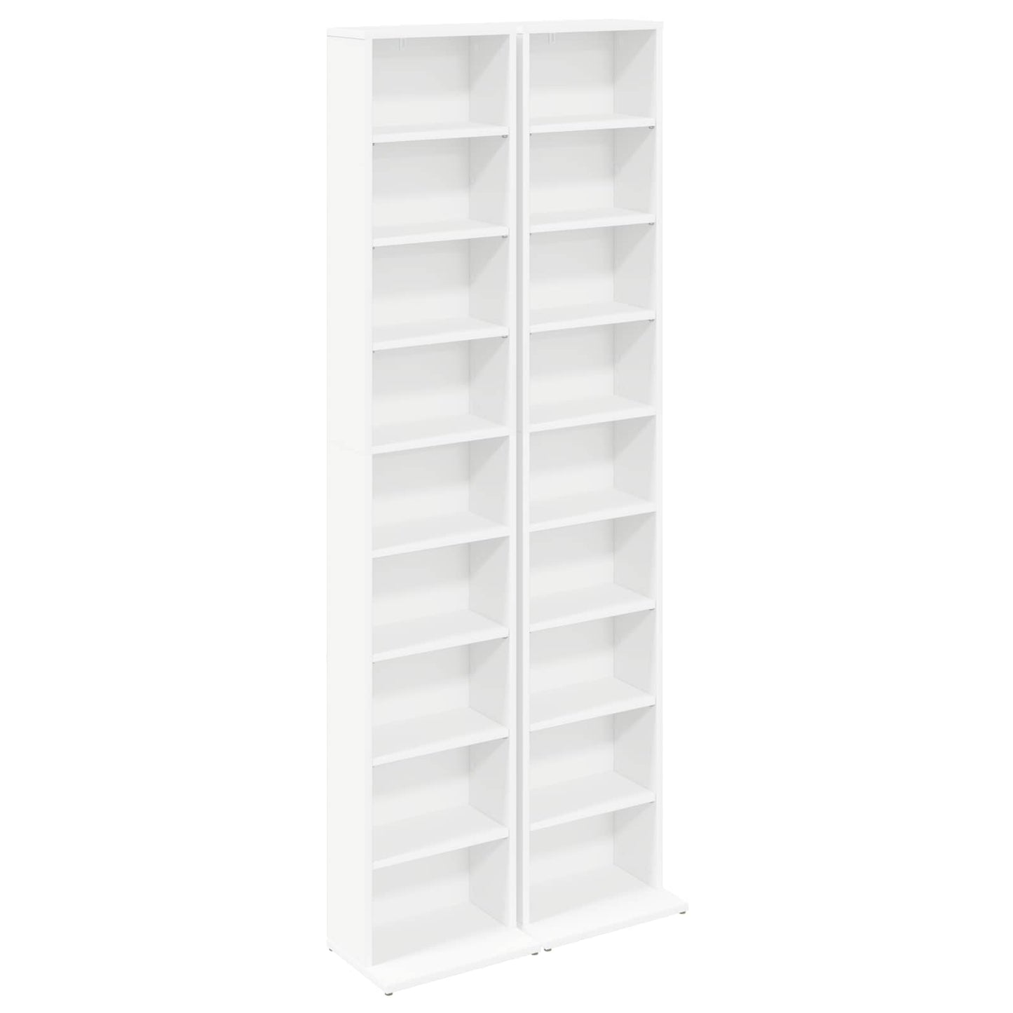 CD Cabinet 2 pcs White 33 x 23.5 x 175 cm Engineered Wood