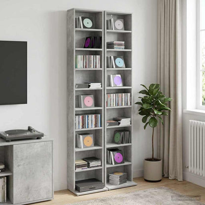 CD Cabinet 2 pcs Concrete Grey 33 x 23.5 x 175 cm