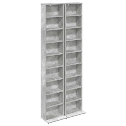 CD Cabinet 2 pcs Concrete Grey 33 x 23.5 x 175 cm