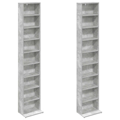 CD Cabinet 2 pcs Concrete Grey 33 x 23.5 x 175 cm