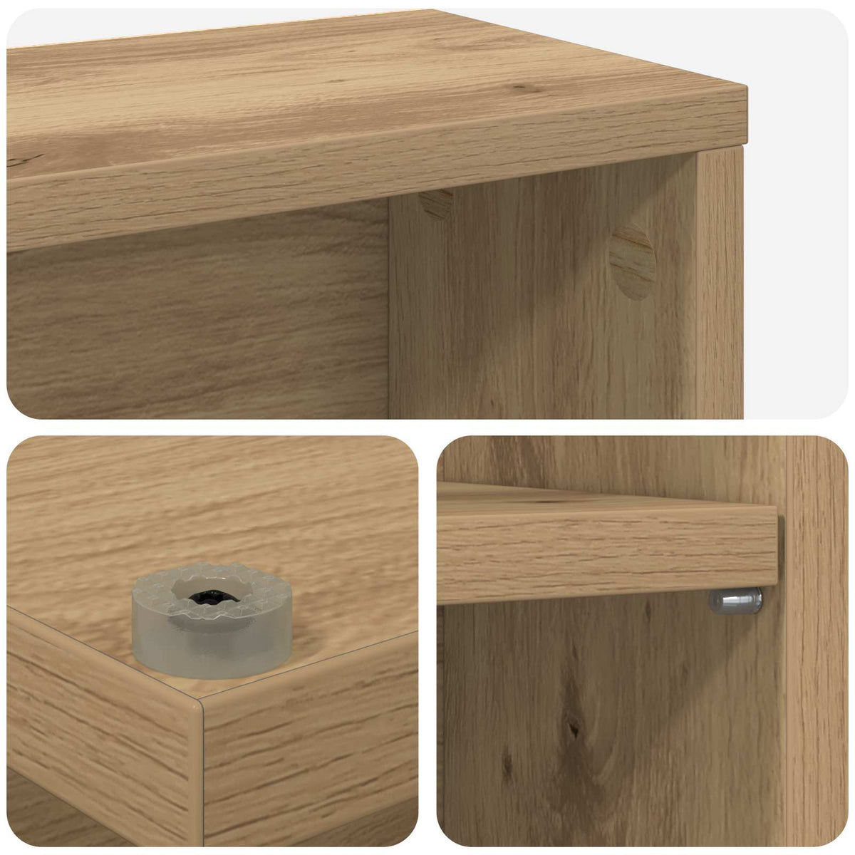 CD Cabinet Artisan Oak 33 x 23.5 x 175 cm Engineered Wood
