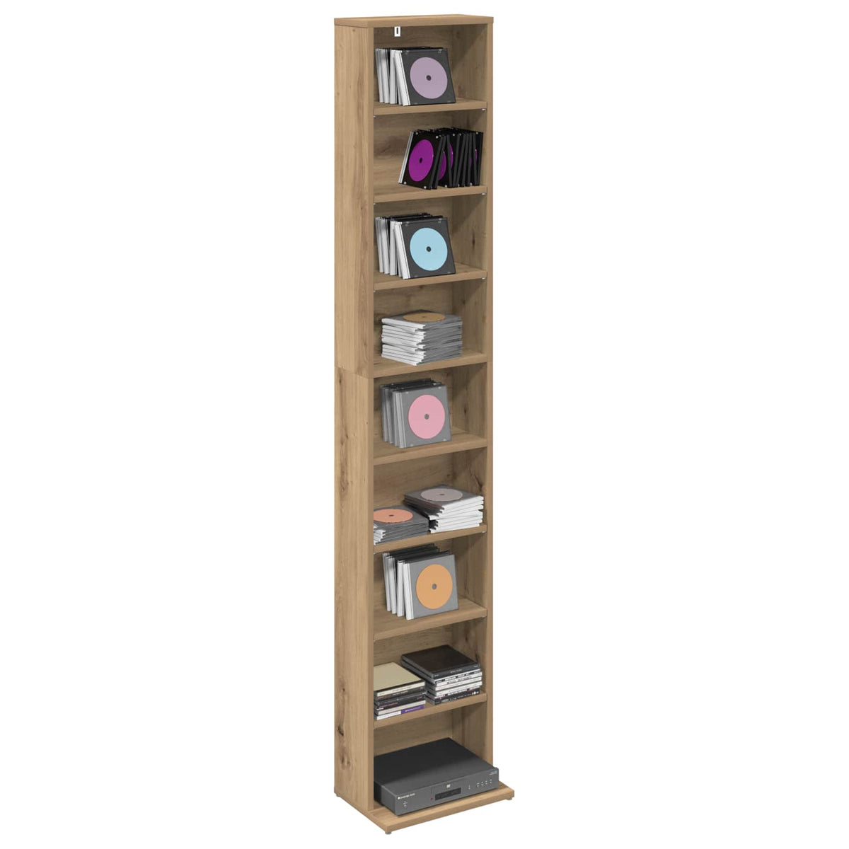 CD Cabinet Artisan Oak 33 x 23.5 x 175 cm Engineered Wood