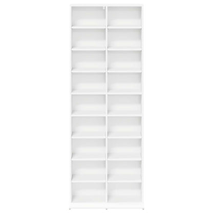 CD Cabinet White 65 x 23.5 x 175 cm Engineered Wood